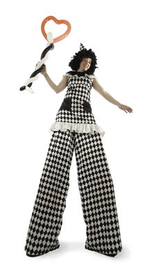 Sue La La clown balloon stilts